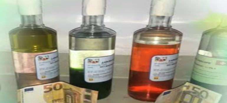 Fake and real SSD chemical solution comparison